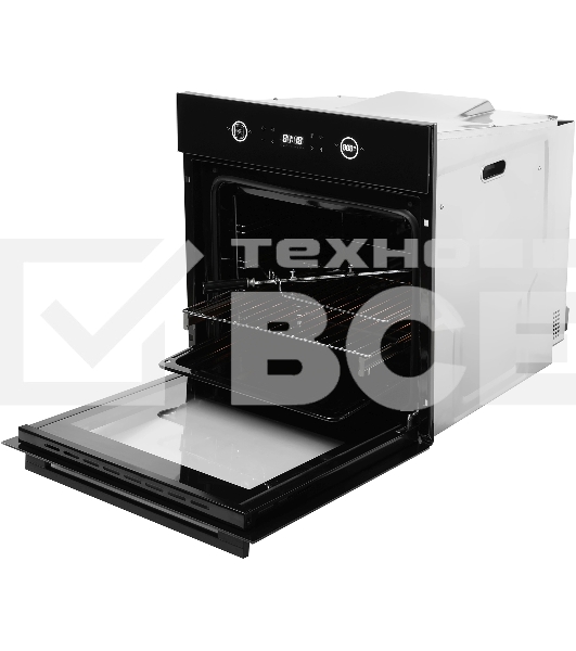 Духовой шкаф Электрический Hyundai HEO 6752 BG черное стекло