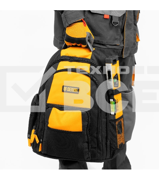 Рюкзак для инструмента Denzel 365х190х430 мм, 3 отделения, 26 карманов