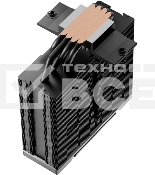 Кулер для процессора DEEPCOOL AK400 G2 LGA1851/1700/1200/115X/AM5/AM4 (12шт/кор, TDP 220W, PWM, Fan 120мм, 4 тепл. Трубки, Wood-grain top cover, черный) RET (R-AK400G2-BKNNMN-GJD)