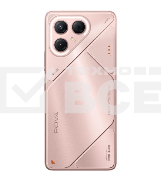 Смартфон Tecno Pova 7 5G 256Gb 8Gb розовый моноблок 3G 4G 6.8' 1080x2460 Android 14 50Mpix 802.11 a/b/g/n/ac NFC GPS GSM900/1800 Protect