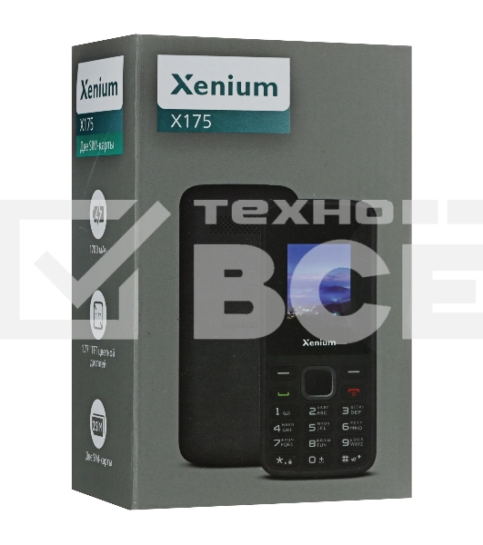 Мобильный телефон Xenium X175 зеленый моноблок 1.77