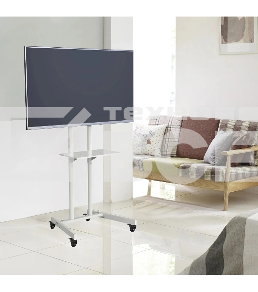 Стойка для телевизора Cactus CS-ST04 белый, 37'-70' макс. 68 кг, напольный, мобильный