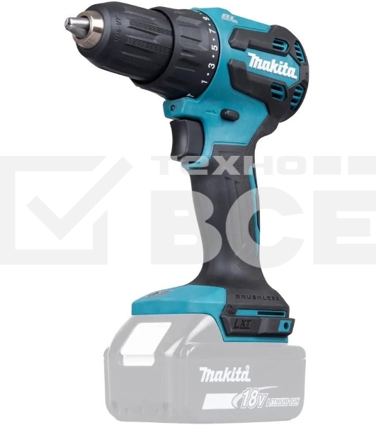 Дрель-шуруповерт Makita DHP490Z аккум. патрон:быстрозажимной