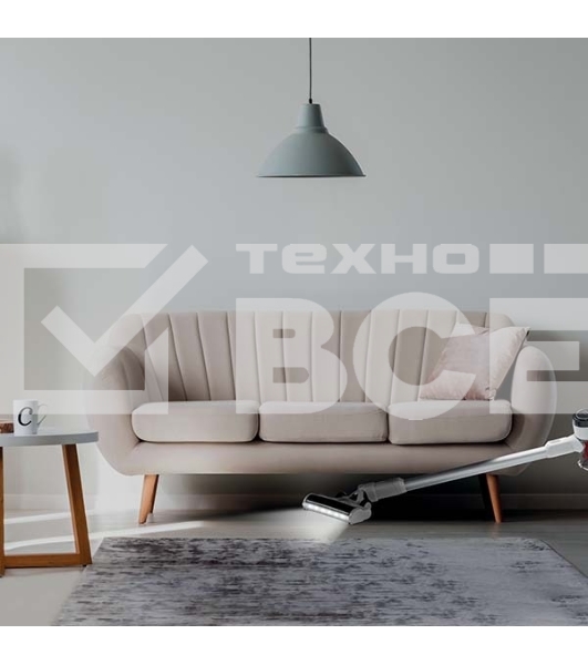 Пылесос вертикальный Gorenje SVC216FMLW белый/черный, питание от аккумулятора, 25 Вт, уборка сухая, пылесборник 0.5 л