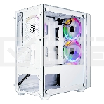 Корпус Ginzzu CL640 mATX FAN 4*12FRGb передняя панель Сетка Белый, фото7