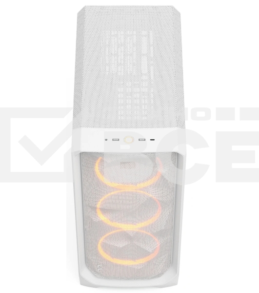Корпус Fractal Design Meshify 3 White RGB TG Clear Tint, Midi-Tower, белый, 3 x 140 мм