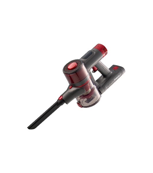 Пылесос вертикальный Bufett MVC 387A черный/красный, питание от аккумулятора, 250 Вт, уборка сухая, пылесборник 0.6 л