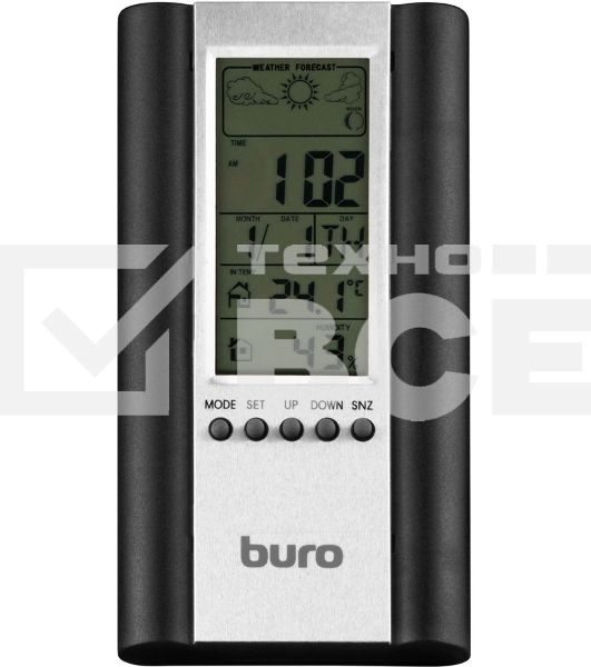 Погодная станция Buro H6308AB серебристый/черный