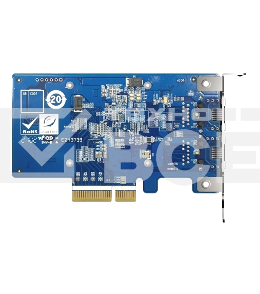 Сетевая карта QNAP QXG-10G2T-X710 LAN Expansion Card, PCIe Gen 3, Two 10GbE (10G / 5G / 2.5G / 1G / 100M)) Ports with SR-IOV and iSCSI, Block-based, Supports Multiple Virtual Disk Modes
