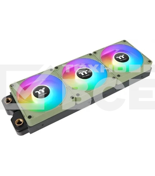Комплект вентиляторов для корпуса Thermaltake CT140 EX Reverse ARGB Sync (3 шт.) зеленый, 140 мм, 1800 об/мин, 32.8 дБ, 4 pin