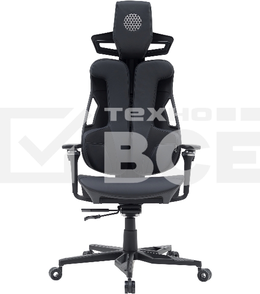 Кресло компьютерное Cactus CS-CHR-DUO-BBK черный, кожзам