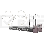 Радиосистема ITC T-521US UHF двухканальная радиосистема с двумя головными микрофонами, LCD дисплей, частотный диапазон 470-510 MHz., фото 1