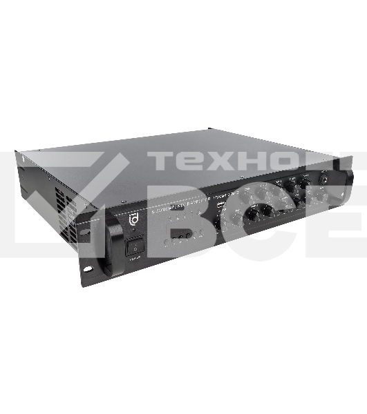 Микшер-усилитель Intrend ITMXAMP-350MTZ зональный, 5 зон. MP3, FM-тюнер, USB, Bluetooth, 3хMic/2хLine входы, 1хLine выход, 350 Вт, 4-16 Ом/100V, IR-пульт в комплекте