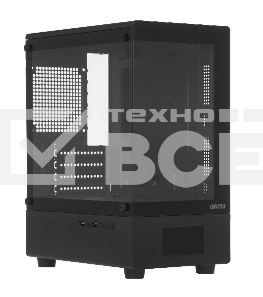 Корпус Ginzzu RX400D mATX жк. Дисплей