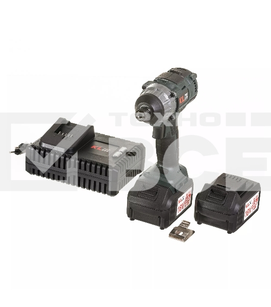 Профессиональный бесщеточный винтоверт аккумуляторный KLPRO KLDV18B-50 (18В, Li-ion-2шт, 5.0Ач, 180Нм, 2 скорости, подсветка,З/У,в кейсе)