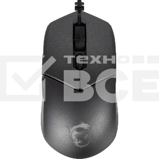 Мышь проводная MSI Clutch GM11 черный, 5000 dpi, USB, кнопки - 6