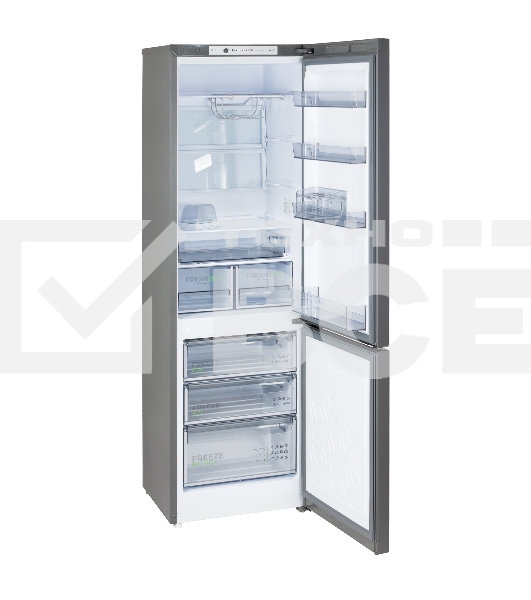 Холодильник Бирюса W6130 матовый графит двухкамерный 245/100л морозилка снизу