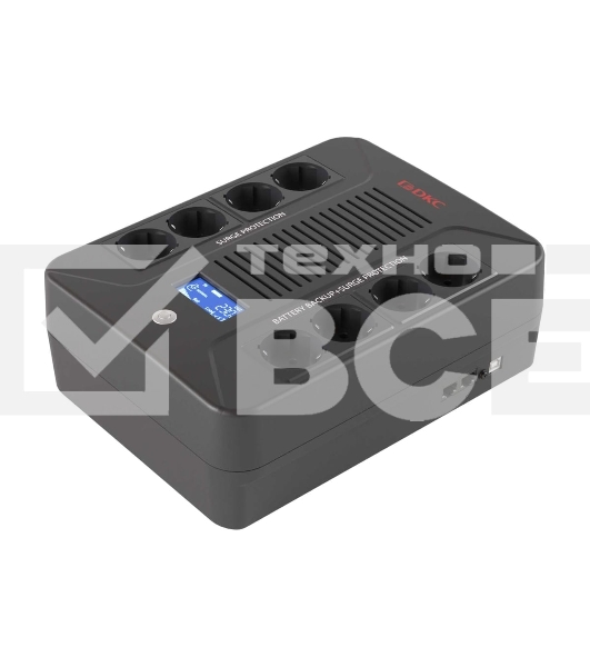 Линейно-интерактивный ИБП ДКС серии Info PDU, 1000 ВА/720 Вт, 1/1,8xSchuko, LCD, 1x9Aч