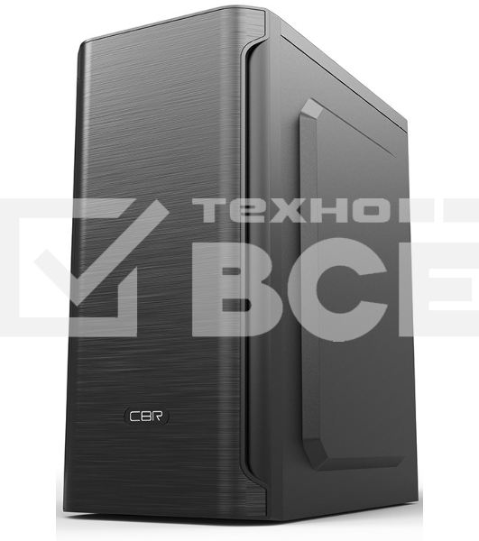 Компьютерный корпус CBR PCC-MATX-MX10-450W2 Компьютерный корпус mATX Minitower MX10, c БП PSU-ATX450-08EC (450W/80mm), 2*USB 2.0, HD Audio+Mic, Black