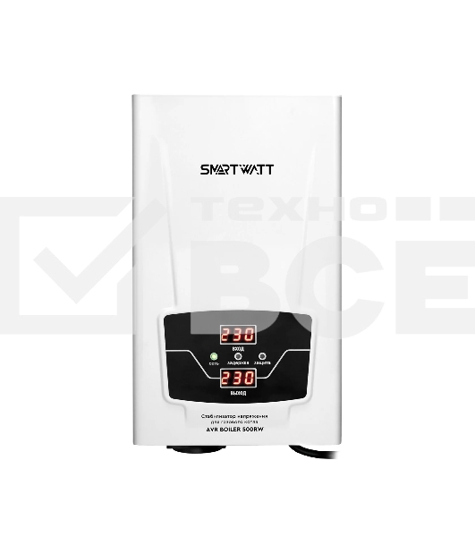 Стабилизатор напряжения для газового котла SMARTWATT AVR BOILER 500RW (140W - 260W, 500VA, 0.5 кВт, 50 Гц, розеток - 1,