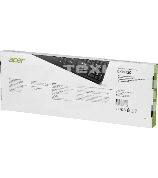 Клавиатура Acer OKW120 проводная, USB, черный