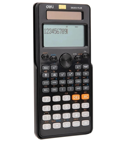 Калькулятор научный Deli ED82ES черный 10+2-разр.
