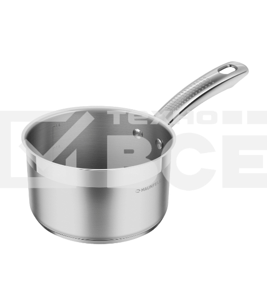 Ковш Maunfeld GERDA MSP18S07 из нержавеющей стали со стеклянной крышкой, 16 см, 1,8 л.