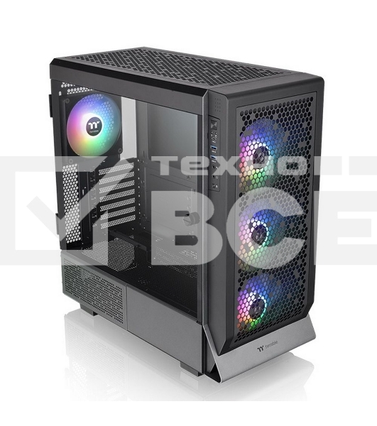 Компьютерный корпус Thermaltake Ceres 500 TG ARGB черный без БП ATX 4x140mm 2xUSB3.0 1xUSB3.1 audio bott PSU