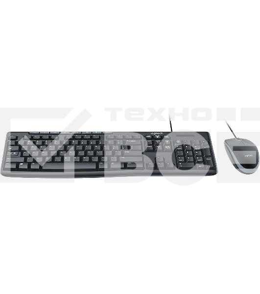 Комплект Logitech Desktop MK200 цвет черный, клавиатура 112 клавиш (8 мультимедиа), USB 1.8м, мышь 1000dpi, USB 1.8м, RTL