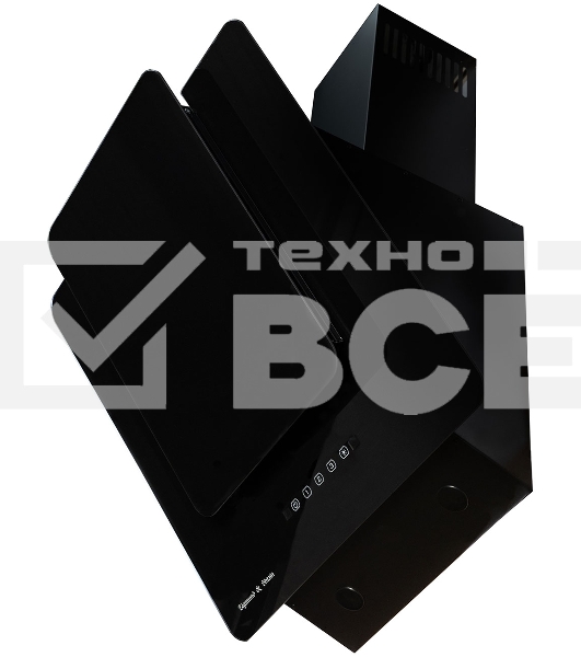 Вытяжка каминная наклонная Zigmund & Shtain K 150.6 B черный, сенсорное управление