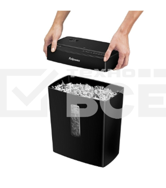Шредер Fellowes PowerShred Р-42С черный (секр.P-4) фрагменты 8лист. 15лтр. скрепки скобы пл.карты