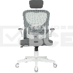 Кресло компьютерное Бюрократ ASTER NH-W TW-04 Neo Grey темно-серый, сетка/ткань, с подголов. крестов. пластик, пластик белый, фото15