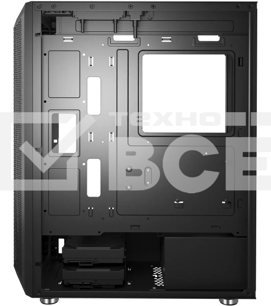 Компьютерный корпус Bloody BD-CC115 черный без БП ATX 8x120мм 1xUSB 2.0 1xUSB 3.0 audio bott PSU