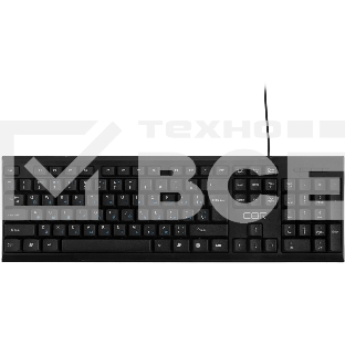 Клавиатура проводная CBR KB 105 USB, 104 кл., офисн., 2,0 м, Русская раскладка синего цвета