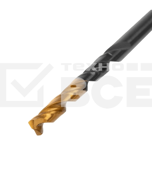 Сверло по металлу Denzel 3,5 мм, HSS-Tin, Golden Tip, 10 шт.