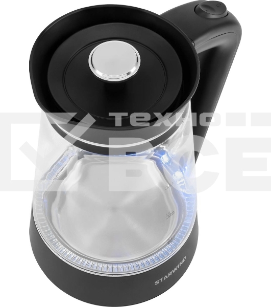 Чайник электрический Starwind SKG2116 1.8л. 1700Вт черный/прозрачный корпус: стекло