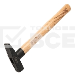 Молоток слесарный Denzel 200 г, кованый квадратный боек, буковая рукоятка, фото 1