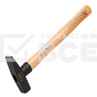 Молоток слесарный Denzel 200 г, кованый квадратный боек, буковая рукоятка