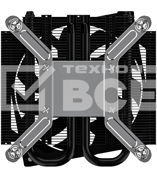 Кулер для процессора ID-COOLING IS-23i черный LGA1851/1700/1200/115X низкопрофильный высота 23мм (48шт/кор, TDP 45W, PWM, 2 тепл.трубки, медная база, FAN 80мм) BOX