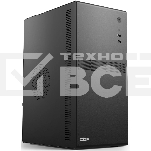 Компьютчерный корпус CBR mATX Minitower V201, без БП, 2хUSB 2.0, HD Audio+Mic, черный PCC-MATX-V201-WPSU