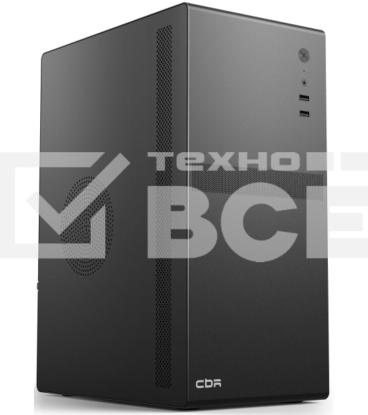 Компьютчерный корпус CBR mATX Minitower V201, без БП, 2хUSB 2.0, HD Audio+Mic, черный PCC-MATX-V201-WPSU