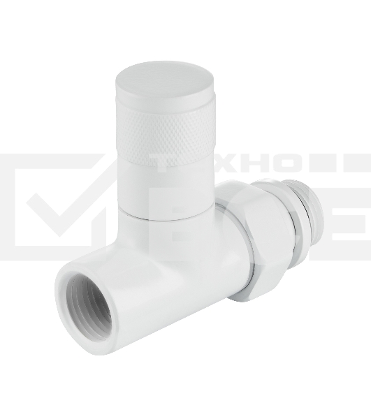 Набор дизайн-вентилей Royal Thermo PIANO, прямой (белый) 1/2