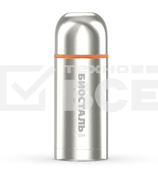 Термос BIOSTAL-СПОРТ NBP-500 0.5 л, узкое горло, 2 пробки, с крышкой-чашкой и доп. пласт. чашка.