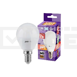 Лампа светодиодная JazzWay PLED-SP-G45 7Вт шар 5000К холодный белый E14 540лм 230В