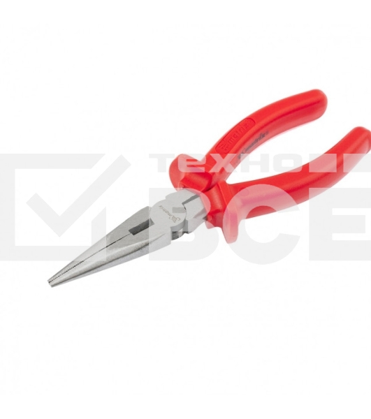 Длинногубцы Matrix Econom, 200 мм, прямые шлифованные, пластмассовые рукоятки