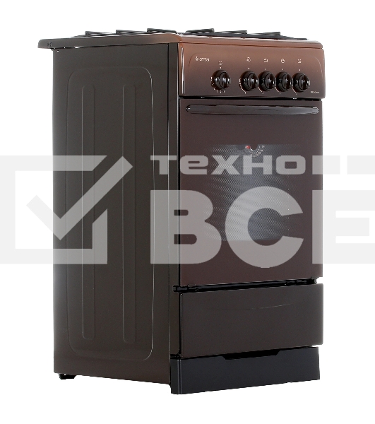 Плита газовая Gefest ПГ 3200-08 К43 коричневый, конфорок 4 шт, духовка 42 л, 50 см x 85 см x 53 см