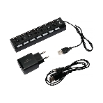 USB-концентратор Gembird UHB-U2P7-02, USB 2.0, USB 7 портов, USB/Адаптер: 5 В / 2 A, фото3