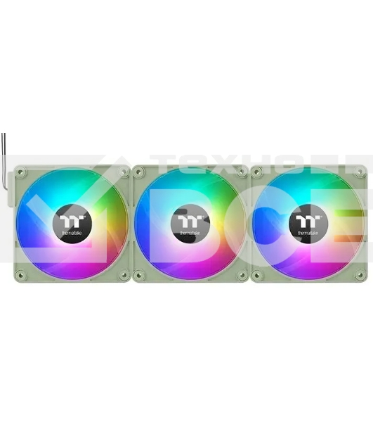 Комплект вентиляторов для корпуса Thermaltake CT140 EX Reverse ARGB Sync (3 шт.) зеленый, 140 мм, 1800 об/мин, 32.8 дБ, 4 pin