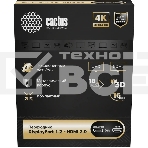 Переходник аудио-видео Cactus CS-DP-HDMI-ADR DisplayPort (m)/HDMI (f) 5м. позолоч.конт. черный, фото 1
