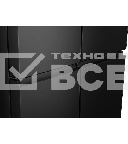 Холодильник Hisense RQ5P470SAF1 трехкамерный, черный, 331/199, морозилка снизу, Total No Frost, Side-by-Side